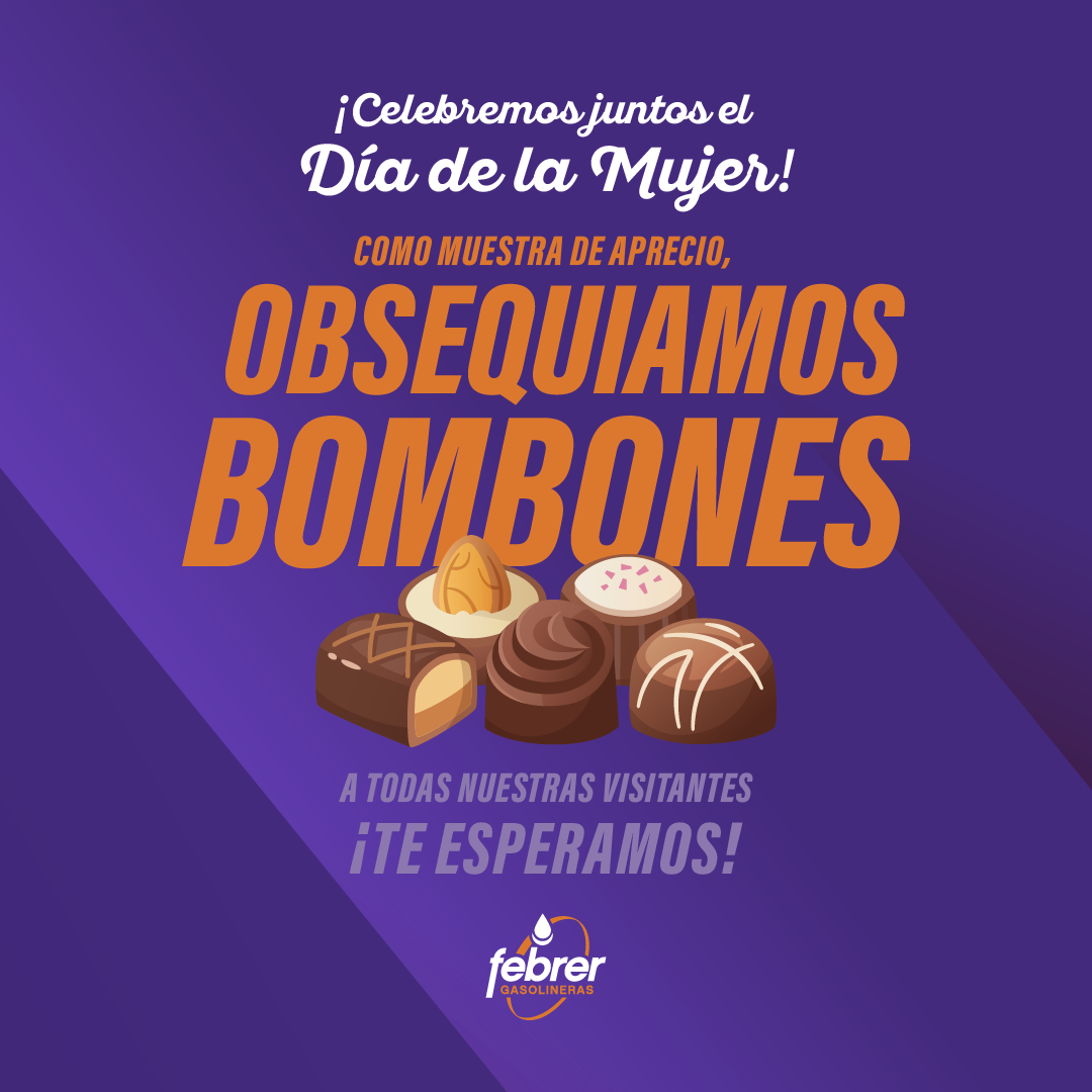 Regalo de Bombones día de la mujer